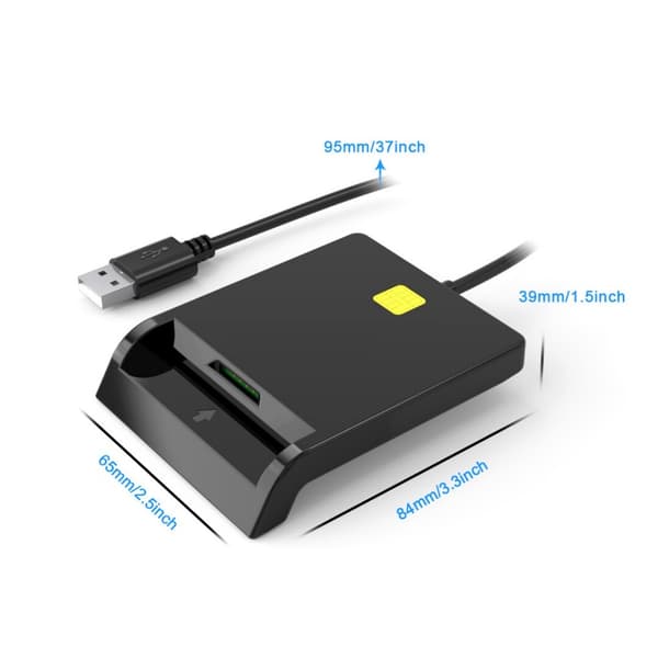 USB 2.0 smart IC-kortlæser, SIM-kort og bankkortlæser