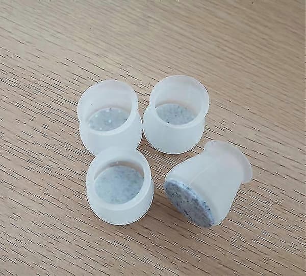 16 stk. ekstra små silikone stolebensgulvbeskyttere med filtdutter til stoleben, møbelbordfødder, dækker z -NBB Grey
