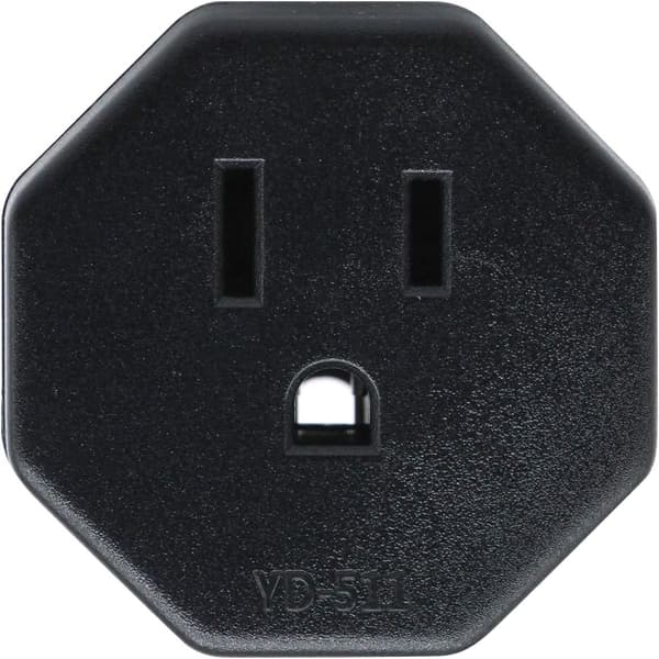 【03】US/JP/CA Han til EU/DE/FR/IT/ES Hun, US/CA/JP Han til Elektronisk Enhed EU 2-benet Hun Adapter (3 stk. Sort)