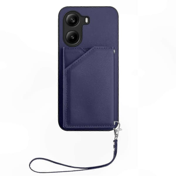 5G-telefoncover med kortholder, støtte og håndledsrem til Poco X7 Pro-kompatible modeller Blue
