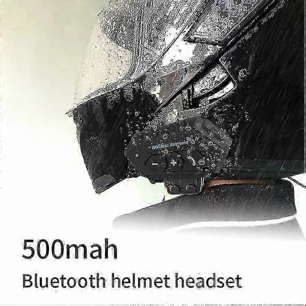 Bluetooth-headset til motorcykelhjelm med mikrofon, støjreduktion, håndfri, musikdeling, V4.2 til motorcykelkørsel Soft Mic