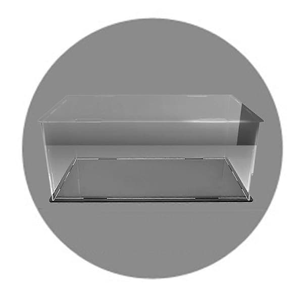 2X Transparent Leksaksbilsmodell Varm Dammtät Display Skyddslåda, Lämplig för 1/18