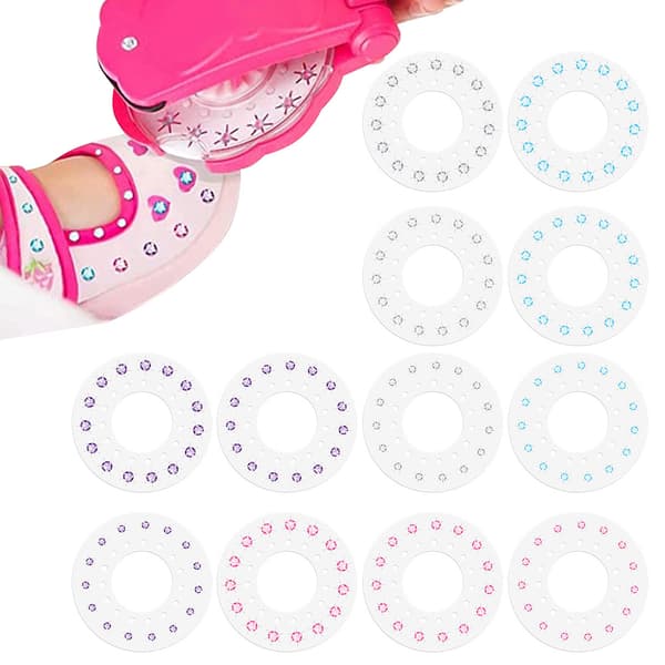 12-pack Hårbling Refiller för Flickor 180 st Mode Rhinestones Hårstyling Tillbehör DIY Konstdekoration