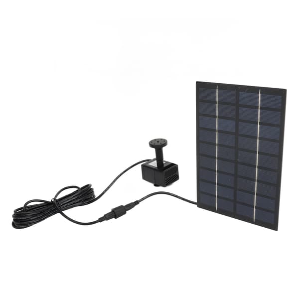Solcellevandpumpe sæt 9V 1.8W Nem montering Anti-tilstopningsnet Solcelledam pumpe med dyser til havedam dekoration