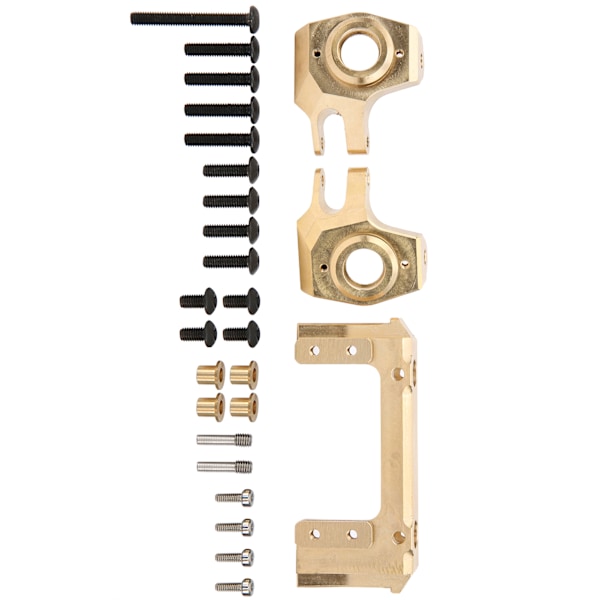 Messinkinen etupuskurin kiinnike messinkiset akselit ohjausnivel 1/10 RC Crawler SCX10 II:lle