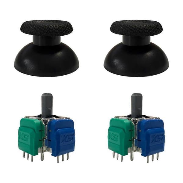 2 stk JS13PRO TMR Joystick til PS4 Analog Stick Hall Joystick No Drift Reservedel til Thumbstick Grebshætte