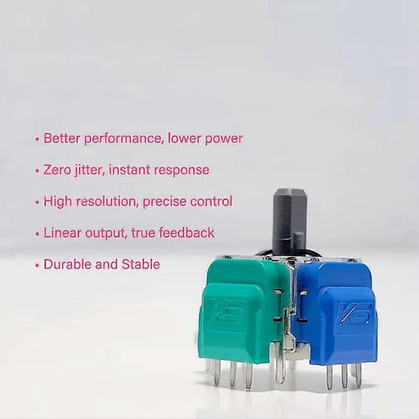 2 stk JS13PRO TMR Joystick til PS4 Analog Stick Hall Joystick No Drift Reservedel til Thumbstick Grebshætte