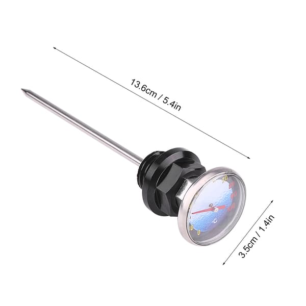 Oliemåler til motorcykel af aluminiumslegering til 125cc Motocross Motorcykel Sort