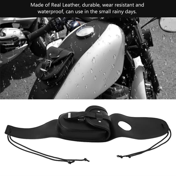 Ægte læder brændstoftank Chap Cover Panel Taske til Motorcycle Sportster XL 883 1200
