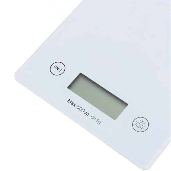 Aigostar 5 kg (5000 g) digital köksvåg, 1 g precision, panel i härdat glas, för hem- och bagerianvändning