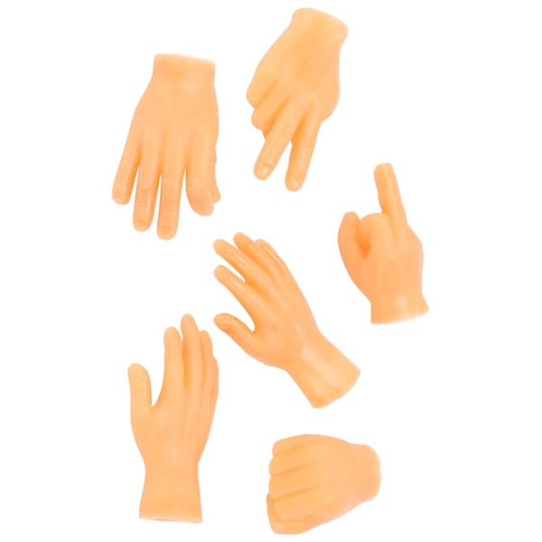 6 Stykker Små Hænder Bløde Multi-Form Små Håndmodel Fingerbøl Legetøj til Katte Massage