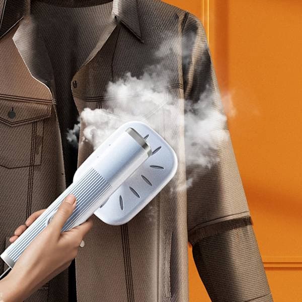 【03】Upgraded Portable Mini Steamer, 180 Degree Rotatable Handheld Steam Iron, Foldable Travel Iron for Clothes, Suitable for White