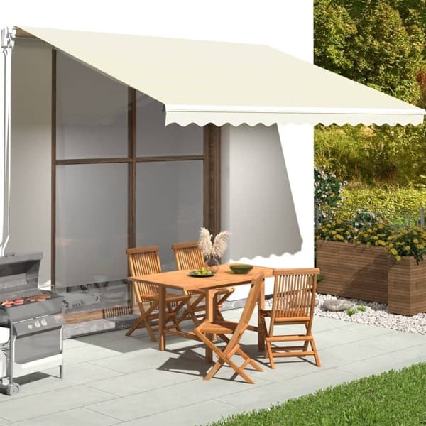 【03】vidaXL Markiisikangas kermanvärinen 4,5x3,5 m kermanvärinen Creme 5280