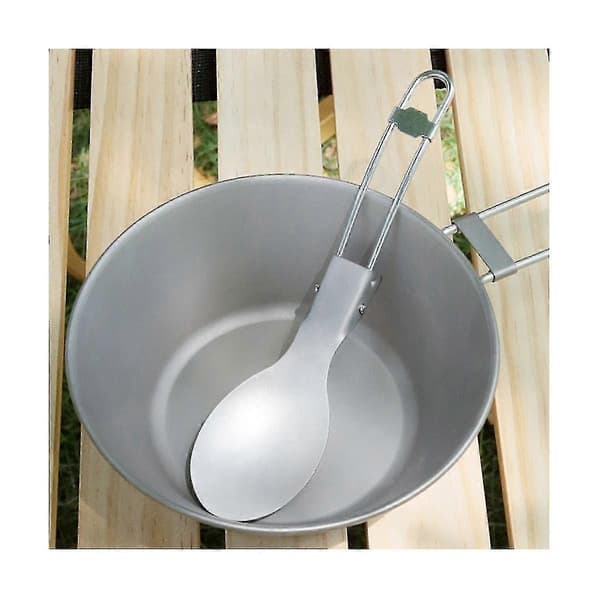 Sammenfoldelig titaniumske Spork udendørs service camping kogegrej foldet bestik til camping