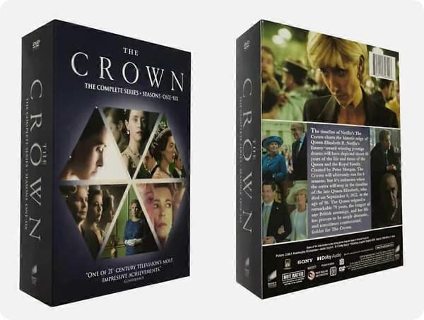 The Crown Kausi 1-6 Kokoelma [DVD, 24 levyä, Boxed] Uusi vain englanniksi