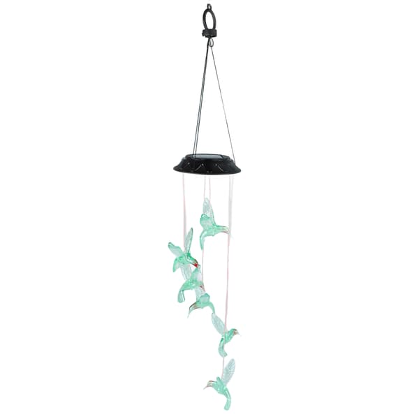 Fugle Vindspil Kolibri Stil Farverige Solcellelamper ABS Have Vindklokke til Terrasse Baghave Soveværelse