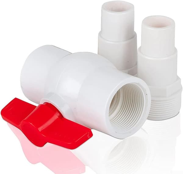 【03】AR512 On/Off-ventiladapter til 38 mm og 32 mm slangdiameter, kugleventil med T-håndtag, adapter til afspærring af poolvandCJY