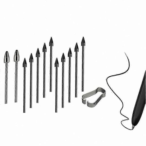 Erstatningspen til tilbehør til berøringsskærm, holdbare spidser af plast og titanium (12 stk.)