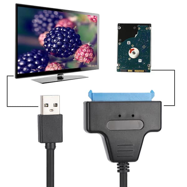 USB3.0 til SATA SSD Kabel Dataoverførselsforbindelseslinje til Solid State Harddisk CD