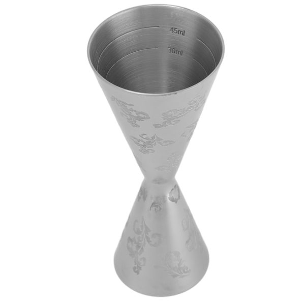 Jigger Rustfrit Stål Blade Stribe Dobbelt Hoved Cocktail Bartending Jigger Kop til Bar 30ml 60ml