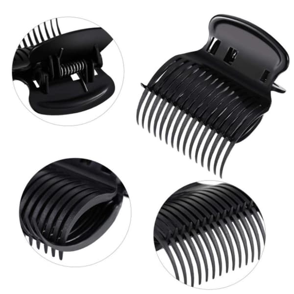 12 stycken svarta hårfrisör perm clips värmeisolerande clips