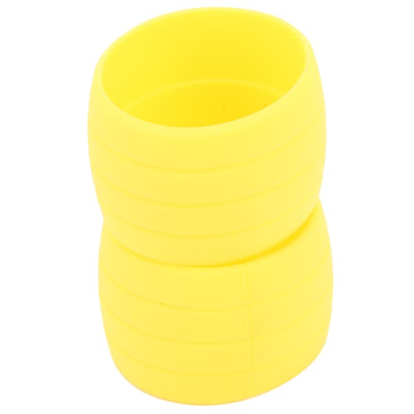 Cykel Silikon Elastisk Rem Fäst Ring Anti-Glid Pluggar Rem Slingor för Landsvägscykel Styrband (Gul)