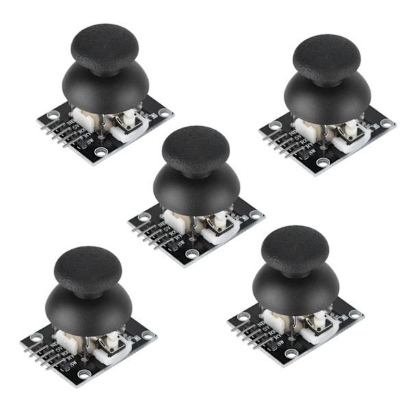 5 st dubbelaxlad joystickmodul för PS2-spelkontroll Gamepad-kontrollspakssensor för Arduino