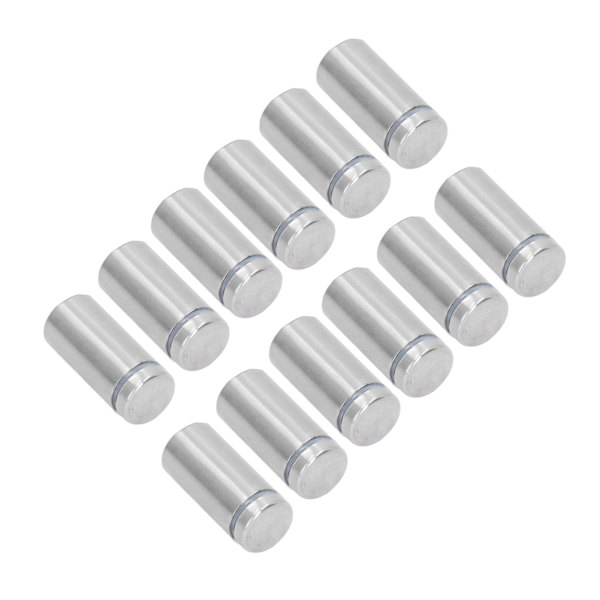 12 kpl Erotusruuvit Ruostumaton teräs Seinämerkki Mainoslaitteisto Naula akryylille 19x40mm