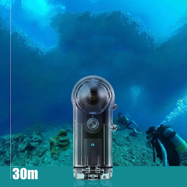 Dykhus Transparent Vattentätt Skyddsfodral för Ricoh Theta S /Theta V/Theta SC 360° Panoramakamera
