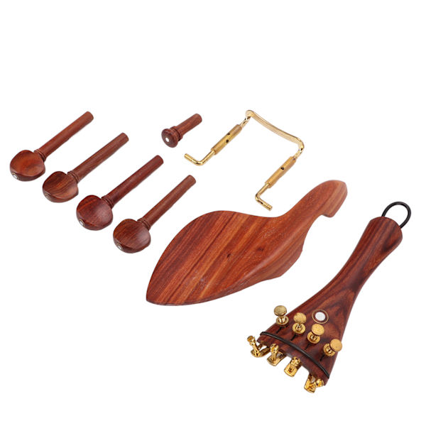 Violin Reparationsdelar Tillbehör High End Jujube Trä Stall Haka Stöd Stämskruvar Ändknapp
