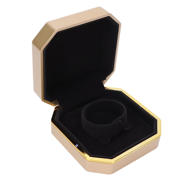 LED Armbånd Opbevaringsboks Bærbar Elegant Smykker Armbånd Display Case Organizer til Bryllupsforslag Guld