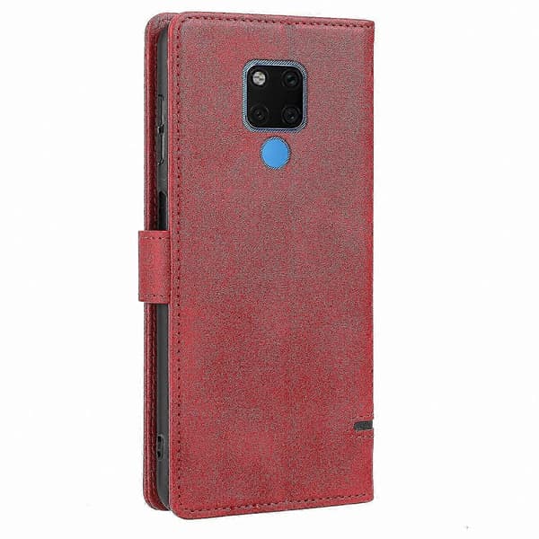 Mate 20 Flip Läder Plånboksfodral Red