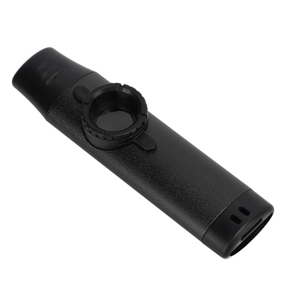 Metall Kazoo Resin Munstycke Justerbar Täthet Blåsinstrument med Flöjtmembran Svart