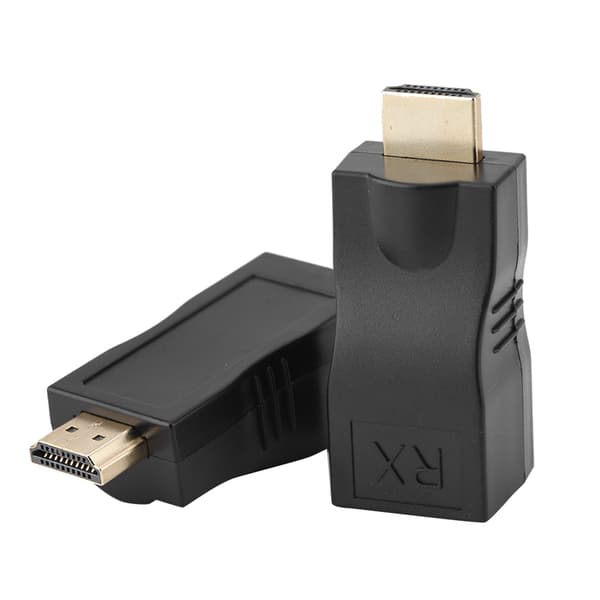 2x HDMI 30m til RJ45 netværkskabel forlænger konverter repeater over CAT-5e CAT6