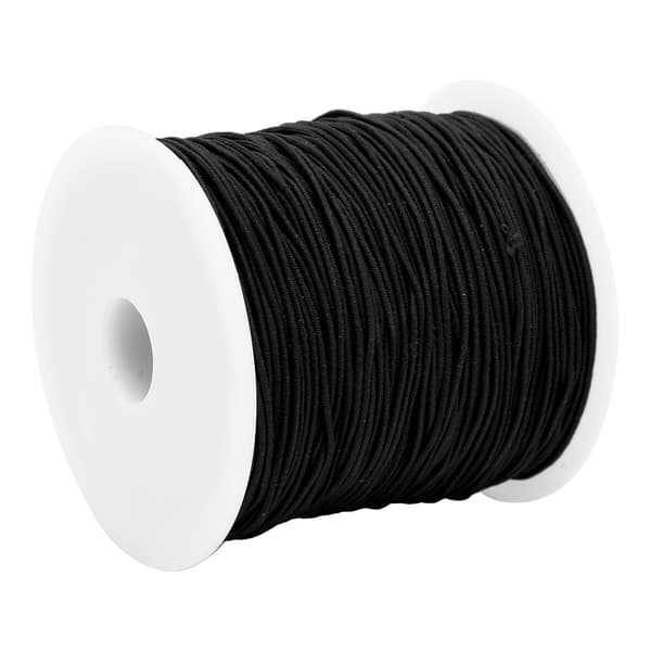 1mm X 100m Elastisk Tråd Elastisk Snöre för DIY Pärlor Snöre Rep Smycken Armband Tillverkning Rep Svart