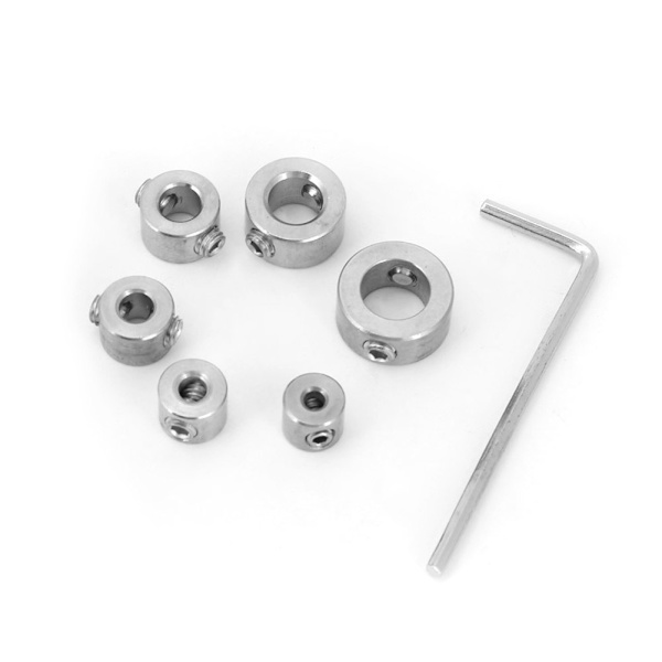 6 stk. 3-10 mm rustfrit stål bor dybde stop bit krave sæt bore begrænsningsring