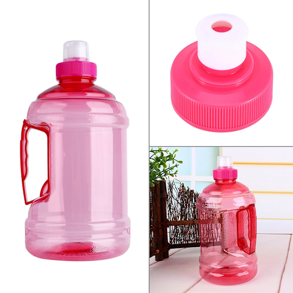 1L BPA-vapaa juomavesipullo korkilla, PET-urheilukannu, punainen