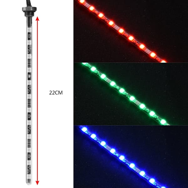 22 cm Computer Cylinder Vandkøling Tank Lys Virus Reservoir LED Rør Lampe Belysning