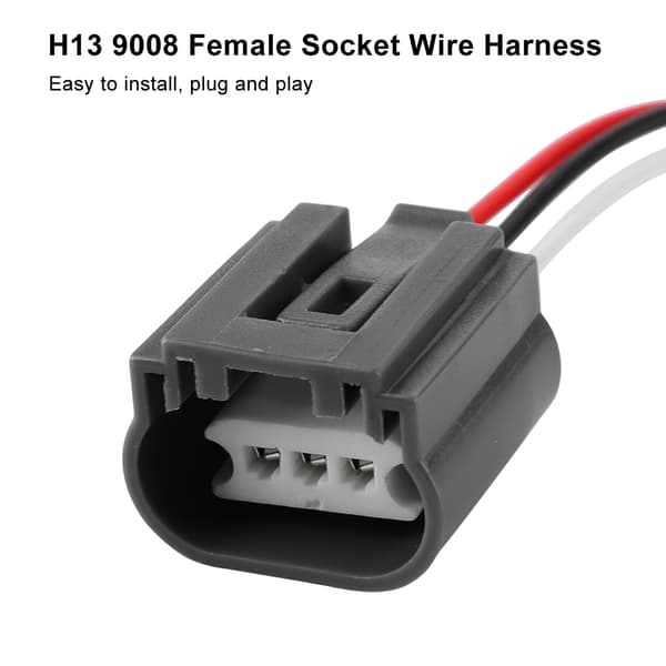2 stk. H13 9008 hunfatningsledningsnetadapterstik til lysvarmebestandig keramisk LED-stik