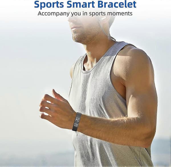 Vibrerende vækkeur til tunge sovende, lydløst vækkearmbånd og smart armbånd, bærbart vibrationsarmbåndsur, ikke-hørbart søvnarmbånd