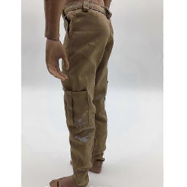 1/6 skala sorte bukser til 12-tommer actionfigurer - stilfuldt dukketøjstilbehør