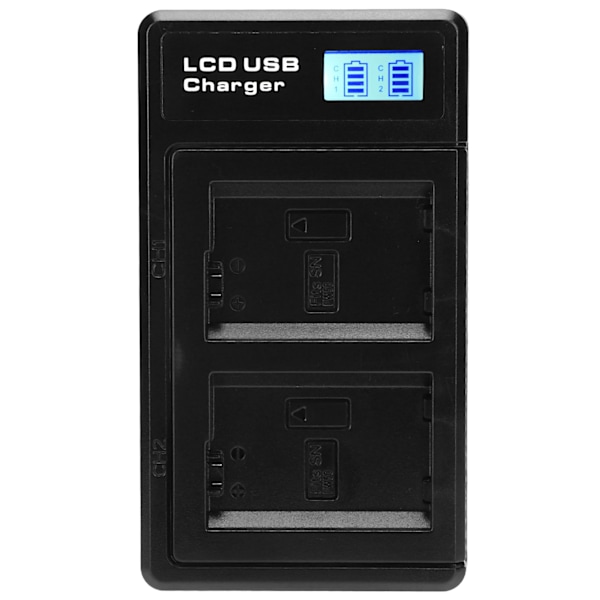 LCD-skærm Lithium Batteri Dobbelt Oplader USB Opladningsbase til NPFW50