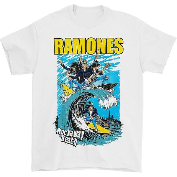 【03】Ramones Rockaway Beach T-paita harmaa L