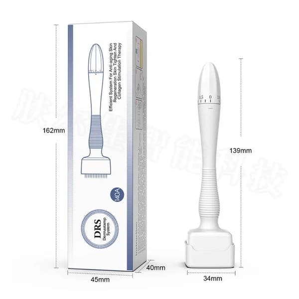 2 st justerbar Micro-Needling Derma Stamp Roller Hudvårdsverktyg för ansiktshårskägg