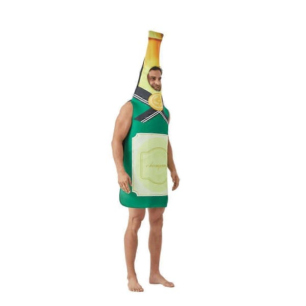 Aikuisten samppanjapullopuku vihreä viini Cosplay-juhlapuku Multicolor One Size