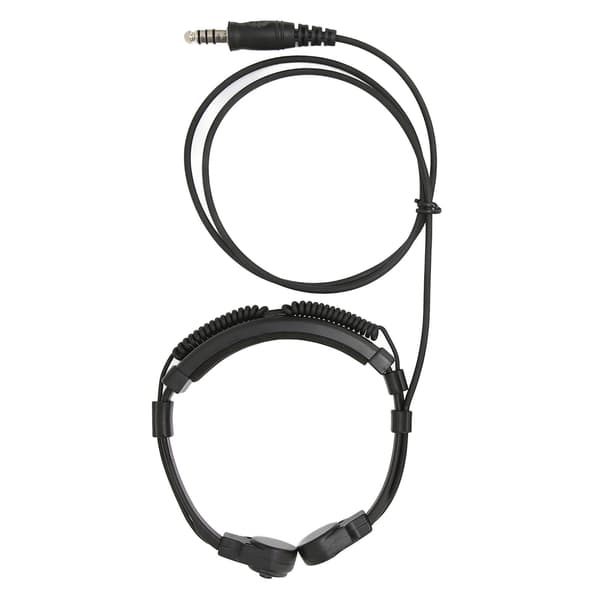 Strupmikrofon Headset 7,1 mm Plugg 2-vägsradio Hörlurar med U94 PTT för 3,5 mm Mobiltelefon