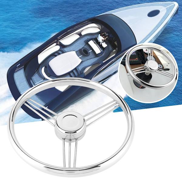 13-1 / 2 tommer 9-eget marinebådsrat rustfrit stål 15 ° yacht poleret tilbehør
