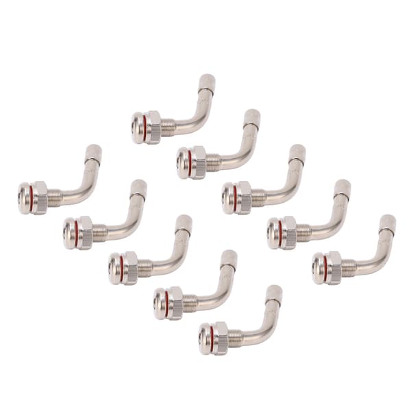 10 st Lastbilsdäck Ventilstam TR543E Böjd 75 Grader 65mm Klämma i Ventilförlängningsadapter för Buss Lastbil Hål 9.7mm
