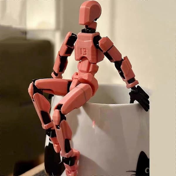 Titan T13 Leddelt Robotfigur - 3D-printet Action Samleobjekt pink black