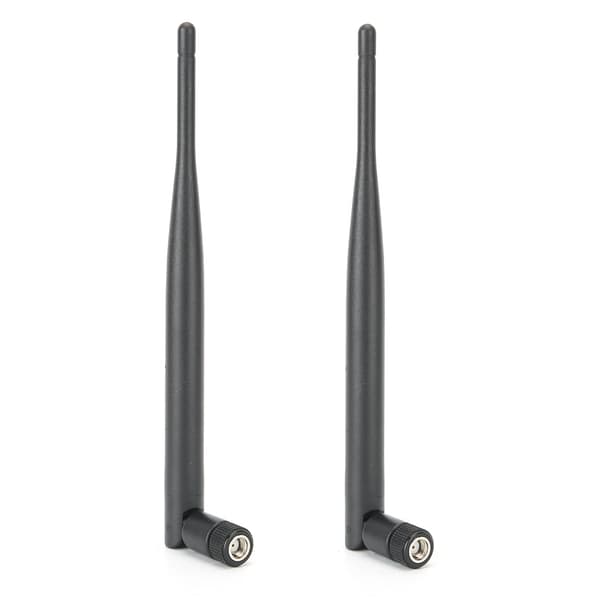 2 st Routerantenn Hållbart WIFI-system 6DB Hög förstärkning 2,4/5,8G Dubbelband SMA Innerhål